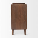 Lillie 360L x 160W x 320H Medium Brown Wood 2 Door Tray Top Accent Cabinet - Default Title