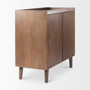 Lillie 360L x 160W x 320H Medium Brown Wood 2 Door Tray Top Accent Cabinet - Default Title