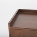 Lillie 360L x 160W x 320H Medium Brown Wood 2 Door Tray Top Accent Cabinet - Default Title