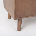 Lillie 360L x 160W x 320H Medium Brown Wood 2 Door Tray Top Accent Cabinet - Default Title