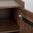 Lillie 360L x 160W x 320H Medium Brown Wood 2 Door Tray Top Accent Cabinet - Default Title