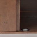 Lillie 360L x 160W x 320H Medium Brown Wood 2 Door Tray Top Accent Cabinet - Default Title