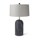 Quinn 180L x 180W x 288H Navy Base WBeige Fabric Shade Table Lamp - Default Title