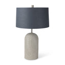 Quinn 190L x 190W x 246H Beige Base WNavy Fabric Shade Table Lamp - Default Title