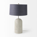 Quinn 190L x 190W x 246H Beige Base WNavy Fabric Shade Table Lamp - Default Title