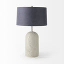 Quinn 190L x 190W x 246H Beige Base WNavy Fabric Shade Table Lamp - Default Title