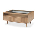 Sable 380L x 270W x 180H Light Brown Wood Coffee Table - Default Title