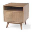 Sable 190L x 190W x 215H Light Brown Wood Side Table - Default Title