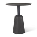 Maxwell 32 Round Black-Brown Wood w Black Metal Pedestal Bistro Table - Default Title