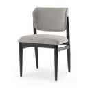 Cline 209L x 230W x 319H Gray Fabric WBlack Wood Dining Chair - Default Title