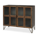 Pandora Dark Brass Metal WRed Wood 2 Door Accent Cabinet - Default Title