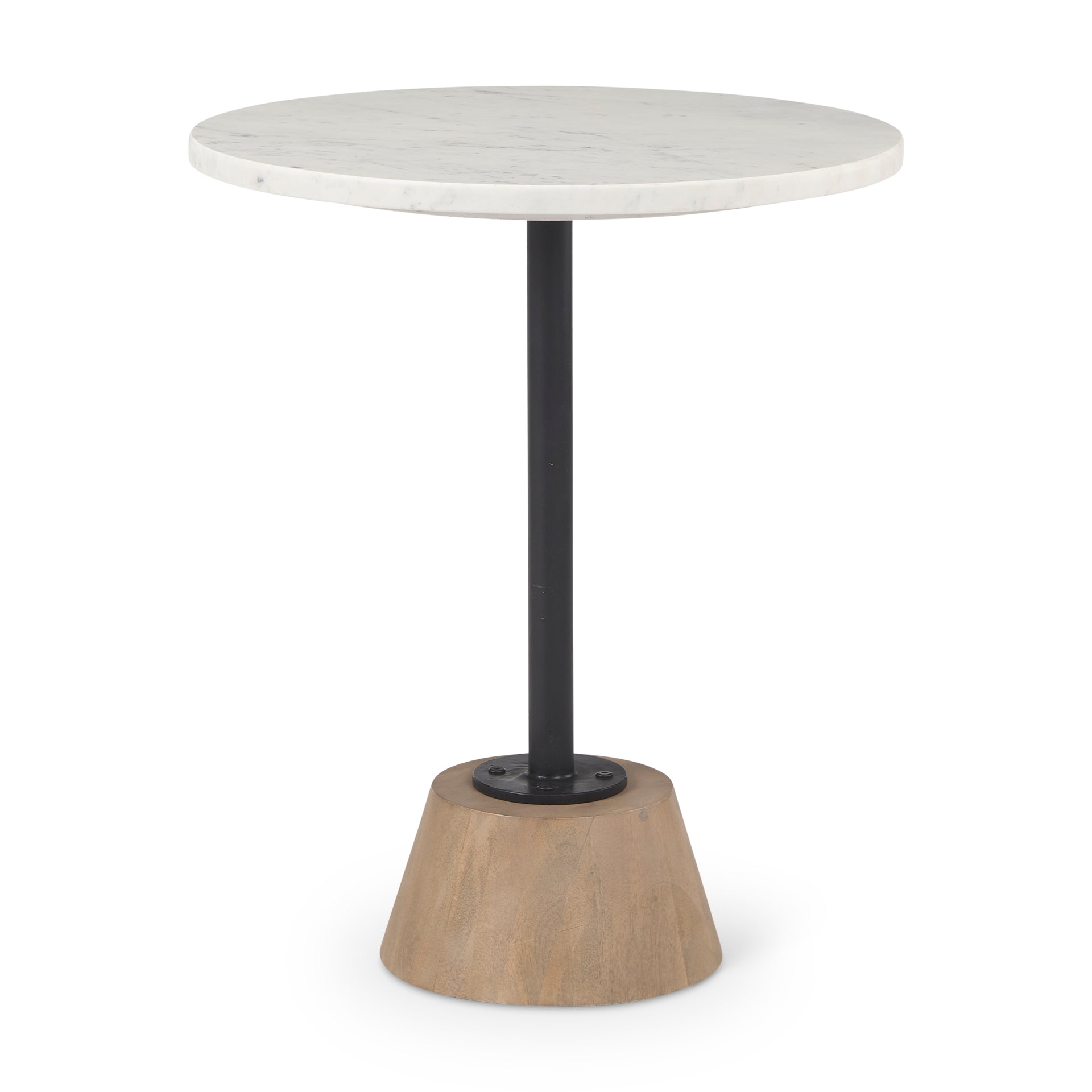 Maxwell Marble Top Pedestal End/Side Table – Maple and Main