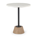 Maxwell Marble Top Pedestal EndSide Table - Default Title