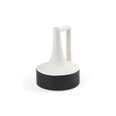 Burton 83H Small White and Black Ceramic Jug Vase - Default Title