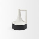 Burton 83H Small White and Black Ceramic Jug Vase - Default Title