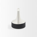 Burton 83H Small White and Black Ceramic Jug Vase - Default Title