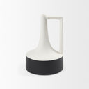 Burton 116H Medium White and Black Ceramic Jug Vase - Default Title