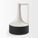 Burton 131H Large White and Black Ceramic Jug Vase - Default Title