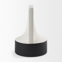 Burton 131H Large White and Black Ceramic Jug Vase - Default Title