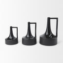 Burton 83H Small Glossy and Matte Black Ceramic Jug Vase - Default Title