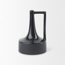 Burton 116H Medium Glossy and Matte Black Ceramic Jug Vase - Default Title