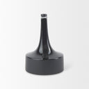 Burton 116H Medium Glossy and Matte Black Ceramic Jug Vase - Default Title