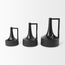 Burton 116H Medium Glossy and Matte Black Ceramic Jug Vase - Default Title