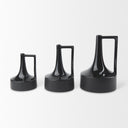 Burton 131H Large Glossy and Matte Black Ceramic Jug Vase - Default Title