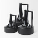 Burton 131H Large Glossy and Matte Black Ceramic Jug Vase - Default Title