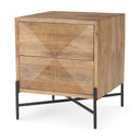 Cairo 220L x 220W x 260H Wood 2 Drawer Accent table - Default Title