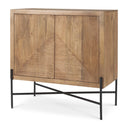 Cairo 360L x 195W x 360H 2 Door Wood and Metal Cabinet - Default Title