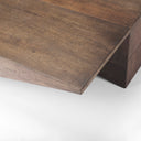 West 55L x 32W x 14H Medium Brown Wooden Angled Coffee Table - Default Title