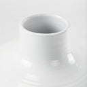 Amos 185L x 185W x 244H White and Dark Beige Color Blocked Ceramic Floor Vase - Default Title