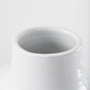 Amos 205L x 205W x 319H White and Dark Beige Color Blocked Ceramic Floor Vase - Default Title