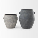 Zuma 272L x 181W x 244H Light Gray Ceramic Floor Vase - Default Title