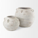 Misha 252L x 252W x 224H Cream Ceramic Floor Vase - Default Title