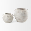 Misha 252L x 252W x 224H Cream Ceramic Floor Vase - Default Title