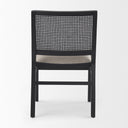Wynn 205L x 246W x 341H Beige Fabric WBlack Wood Dining Chair - Default Title