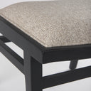Wynn 205L x 246W x 341H Beige Fabric WBlack Wood Dining Chair - Default Title