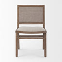 Wynn Fabric WBrown Wood Dining Chair - Default Title