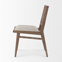 Wynn Fabric WBrown Wood Dining Chair - Default Title