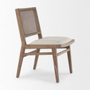 Wynn Fabric WBrown Wood Dining Chair - Default Title