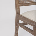 Wynn Fabric WBrown Wood Dining Chair - Default Title