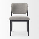 Cline 209L x 230W x 319H Gray Fabric WBlack Wood Dining Chair - Default Title