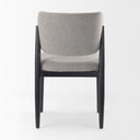Cline 209L x 230W x 319H Gray Fabric WBlack Wood Dining Chair - Default Title