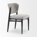 Cline 209L x 230W x 319H Gray Fabric WBlack Wood Dining Chair - Default Title