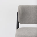 Cline 209L x 230W x 319H Gray Fabric WBlack Wood Dining Chair - Default Title