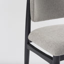 Cline 209L x 230W x 319H Gray Fabric WBlack Wood Dining Chair - Default Title
