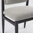Cline 209L x 230W x 319H Gray Fabric WBlack Wood Dining Chair - Default Title