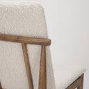 Cavett Cream Boucle Upholstered Seat WLight Brown Wood Frame Dining Chair - Default Title